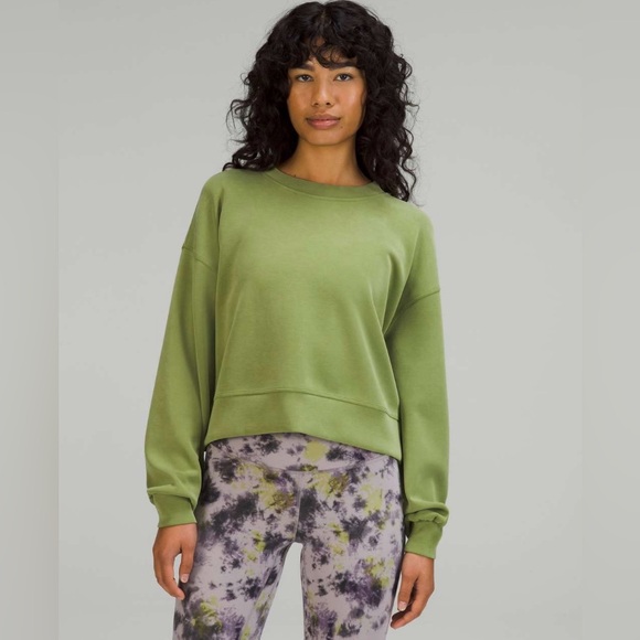 Lululemon Perfectly Oversized Cropped Crew Softstreme - Picture 1 of 9